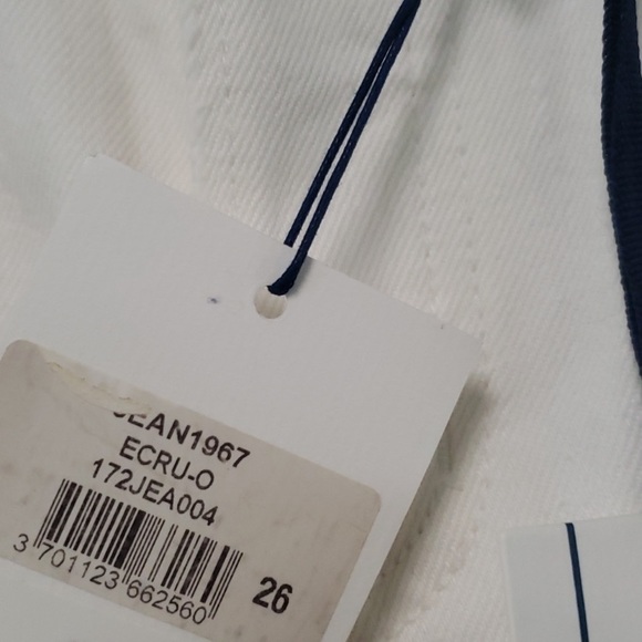 Sezane 1967 ecru denim high rise straight leg pants - Picture 10 of 16